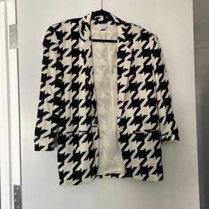 80s vintage shoulder pad oversized houndstooth blazer
